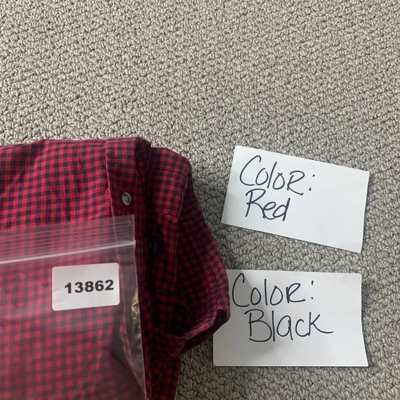 Ralph Lauren Mens Shirt Size XL Red/Blue Gingham Button Down Long Sleeves - Picture 12 of 12